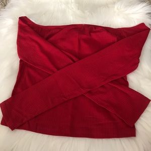 Never worn red off the shoulder top